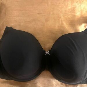 Cacique Black Full Coverage Full Figured Bra with Underwire Support, 42J-GG